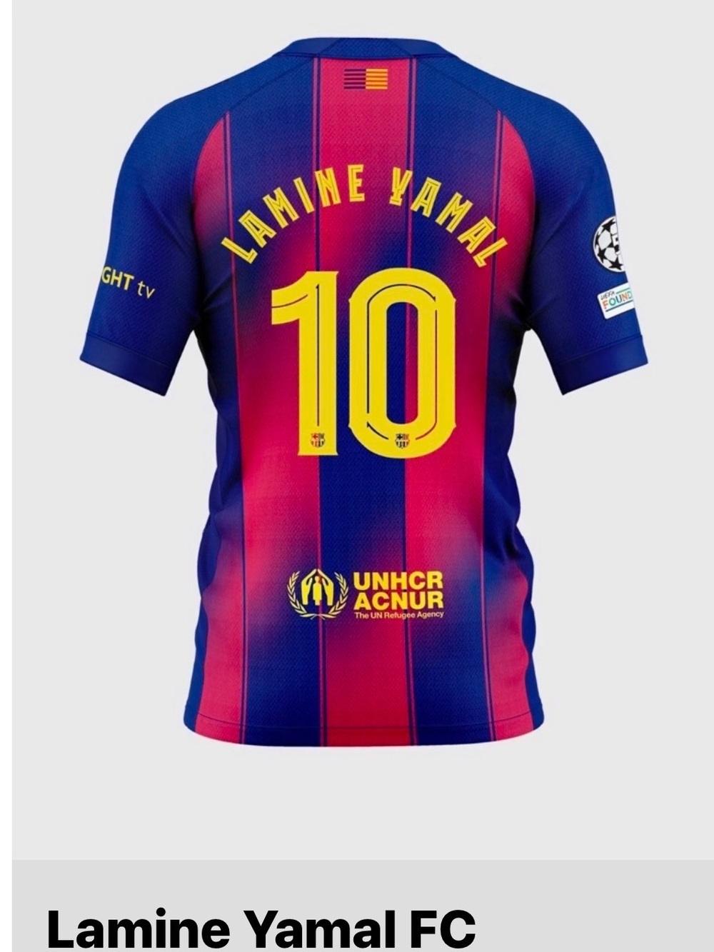 Nike Kids Soccer Jersey - Blue & Red with Yellow Number